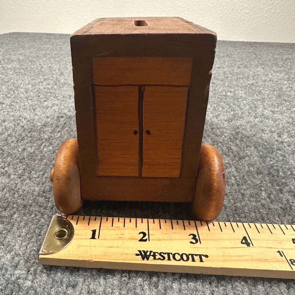 Vintage Toystalgia Wooden Piggy Bank‎ Coin Holder Kids Toy - Picture 3 of 6